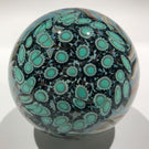Signed Nancy Freeman American Art Glass Paperweight Modern Millefiori Design