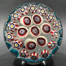 Huge 4" Early Murano Art Glass Paperweight Concentric Complex Millefiori