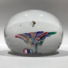 Antique Boston & Sandwich Art Glass Paperweight Fantasy Flower W/ Millefiori