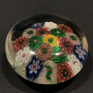 1930’s Chinese Art Glass Paperweight Complex Concentric Millefiori