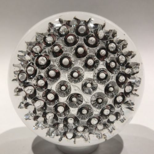 Antique Boston & Sandwich Art Glass Paperweight Honey Comb Control Bubbles