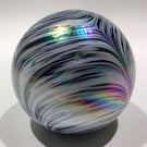 Modern Art Glass Paperweight Surface Decorated Iridescent design