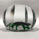 Antique Baccarat Faceted Art Glass Paperweight Lampworked Pansy