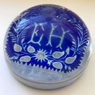 Huge Antique Val Saint Lambert Art Glass Paperweight Encased Cut Glass Plaque