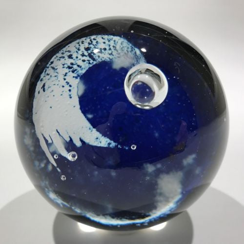 Vintage Unsigned Caithness Art Glass Paperweight Modern Shooting Star Design