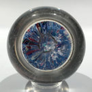 Antique Boston & Sandwich Art Glass Paperweight Millefiori Scramble on Blue