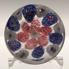 Antique Bohemian Art Glass Paperweight Concentric Complex Millefiori