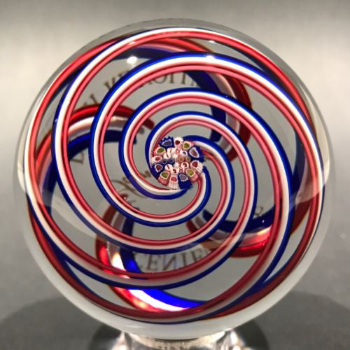 Saint Louis Art Glass Millefiori Crown Paperweight Bicentenaire De La Revolution