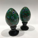 Pair of Murano Ferro Lazzarini Mantel Ornaments Art Glass Paperweight Millefiori Vines
