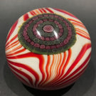 Galliano Ferro Murano Art Glass Paperweight Marbrie with Millefiori