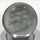 Old Chinese Painted White Ground Art Glass Paperweight Pirate Clipper Ship