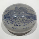 Antique William Maxwell Art Glass Advertising Paperweight New Orleans Coal Boat
