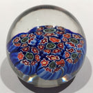 Vintage Murano Art Glass Paperweight Concentric Complex Millefiori