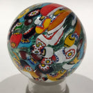 Rare Vintage Gentile Art Glass Marble Colorful Millefiori Scramble