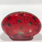 Vintage Chinese Art Glass Paperweight Peacock Complex Millefiori Feathers