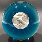Huge Vintage Murano Art Glass Sulphide Paperweight Moon Landing Apollo 11