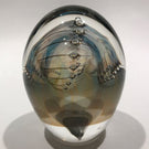 Signed Robert Burch Art Glass Paperweight Modern Pearl Necklace Design