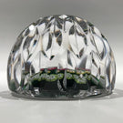 Vintage Whitefriars Multifaceted Art Glass Paperweight Millefiori & Latticino