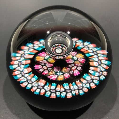 Vintage Caithness William Manson Art Glass Paperweight Millefiori Reflections
