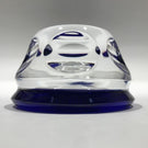 Vintage Cristal D Albert Faceted Art Glass Paperweight Thomas Jefferson Sulphide