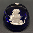 Franklin Mint Cristal D Albert Art Glass Paperweight George Washington Sulphide