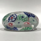 Antique Bohemian Art Glass Paperweight Concentric Complex Millefiori