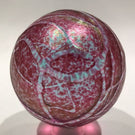 2 OBG Ornamental Blown Glass Art Glass Paperweights Surface Decorated Threading