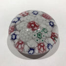 Antique Bohemian Art Glass Paperweight Concentric Complex Millefiori
