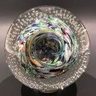 Vintage Caithness Art Glass Paperweight Millefiori Scramble “Rainbow Caldron"