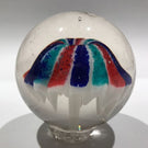 Antique Millville Art Glass Paperweight Tri-color Umbrella Fountain