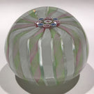 Peter Mcdougall Art Glass Paperweight Millefiori and Latticino Crown