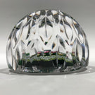 Vintage Whitefriars Multifaceted Art Glass Paperweight Millefiori & Latticino