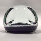 Vintage William Manson Art Glass Paperweight Pair of Swans & Millefiori Garland
