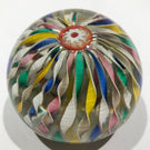 Vintage Murano Fratelli Toso Art Glass Paperweight Colorful Crown Millefiori