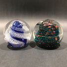 Two(2) Piece Lot Vintage & Contemporary Studio Art Glass Paperweight