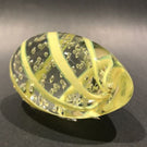 Vintage Murano Art Glass Paperweight Yellow Streamer Easter Egg