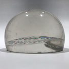 Antique Millville Art Glass tricolored frit Paperweight “From A Friend"