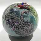Mega 5” Josh Simpson Art Glass Paperweight Complex Inhabited Planet Sculpture