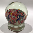 Early Chinese Art Glass Paperweight Rare Footed End of Day Millefiori Scramble