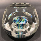 Vintage Murano Fratelli Toso Art Glass Paperweight Millefiori Mushroom & Torsade