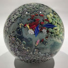 Mega 5” Josh Simpson Art Glass Paperweight Complex Inhabited Planet Sculpture