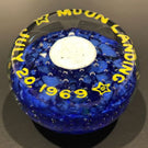 Vintage John Gentile Art Glass Frit Paperweight Moon Landing July 20, 1969