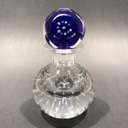 Vintage Pairpoint Art Glass Paperweight Millefiori Control Bubble Inkwell Bottle