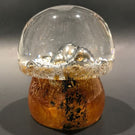 Signed Kosta Boda Goran Warff Art Glass Paperweight Modern Mushroom Design