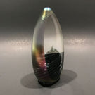 Signed Brian Maytum Art Glass Paperweight Faceted iridescent Upright Sculpture