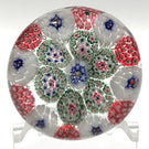 Antique Bohemian Art Glass Paperweight Concentric Complex Millefiori