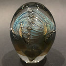 Signed Robert Burch Art Glass Paperweight Modern Pearl Necklace Design