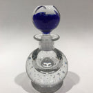 Vintage Pairpoint Art Glass Paperweight Millefiori Control Bubble Inkwell Bottle
