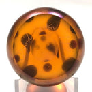 Signed David Lotton Art Glass Paperweight Iridescent Millefiori Vine