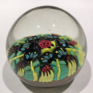 Rare Murano Art Glass Paperweight Figural Millefiori Leaf & Berry Canes
